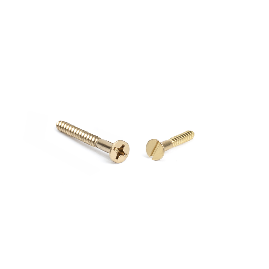 Brass Long Structural Cross Recessed Wood Screws Construction Wood Screws