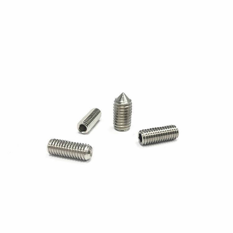 High quality factory M2 M3 M4 Plastic Nylon Head Grub Set Screw 304/316 Stainless Steel Hex Socket Set Screw