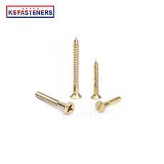 Brass Long Structural Cross Recessed Wood Screws Construction Wood Screws