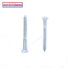 China Factory Supply 5X90 Hex Flange Head Wood Screw Bulk Stainless Steel 304/316 Hex Lag Coach Wood Screw