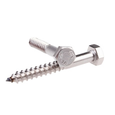 China Supplier DIN 571Galvanized or Stainless Steel A2 A4-70 A4-80SS304 SS316 Hex Head Wood Screw Lag Bolt