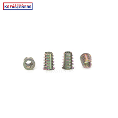Customized Furniture Threaded Inserts and Zinc Alloy Carbon Steel M4 M6 M8 Wood Insert Nut Screw Bullhof insert Nut