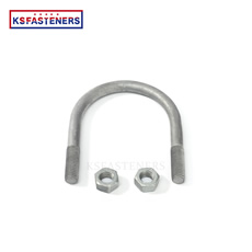 Customized M8*75mm high strength and hardness HDG Round u-bolt square U bolts and nuts