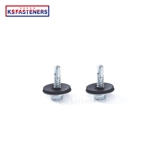 Direct Sale Blue And White Hex Head Screw Self Drilling Screw With Big Epdm Bonded Washer