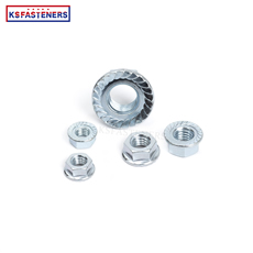 Direct Sale Heavy Industry Customizable Din 6923 Steel Hex Flange Nuts With Serrations