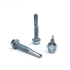 Factory Bottom Price Galvanized Din7504k Hex Self Drilling Screws Roofing Plating Color  With Black Epdm Washer