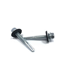 Factory Bottom Price Galvanized Din7504k Hex Self Drilling Screws Roofing Plating Color  With Black Epdm Washer