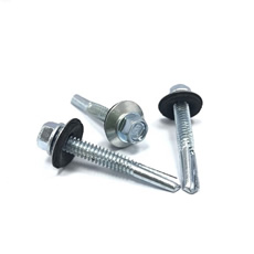 Factory Bottom Price Galvanized Din7504k Hex Self Drilling Screws Roofing Plating Color  With Black Epdm Washer