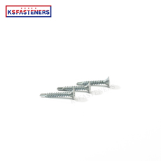Flat Bugle Head White Coated Screws Assembly Self Drilling Roofing Screw White Galvanized Drywall Screws