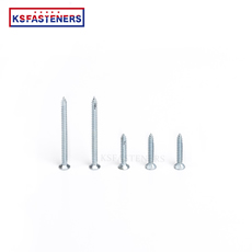 Flat Head Csk Cross Head Stainless Steel Drywall Self Tapping Flat Tail Screw With Nibs And Type 17 Point