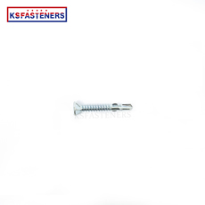 Galvanized CSK Head wood screws drilling tornillos autoperforantes taiwan quantity self-drilling screw with Ribs and Wing