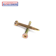 Galvanized brass screw 10# 12# DIN7504 Countersunk Flat Head Torx Roofing Self Tapping Drilling Deck Screws With Wing