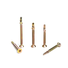 Galvanized brass screw 10# 12# DIN7504 Countersunk Flat Head Torx Roofing Self Tapping Drilling Deck Screws With Wing