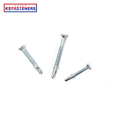 High Quality Blue And White Drill Self Screw Csk Flat Head Tapping Metal Screw With Wing