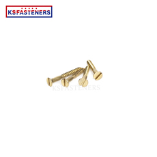 High Quality Brass Slotted Wood Screws Countersunk Head Tapping Particleboard Screws
