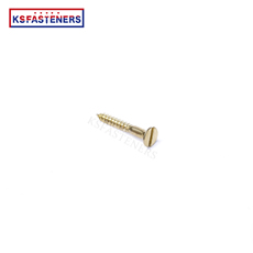 High Quality Brass Slotted Wood Screws Countersunk Head Tapping Particleboard Screws