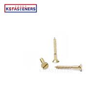 High Quality Brass Slotted Wood Screws Countersunk Head Tapping Particleboard Screws