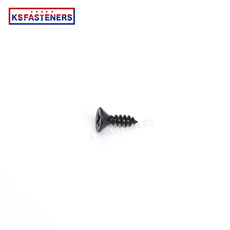 High Quality Din7982 Flat Head Cross Recessed Tonillos Black Zinc Galvanized M3 M4 Self-Tapping Screws