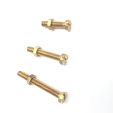 High quality M5X16 copper screw with hex nut cheese head slotted screw flat head machine screw