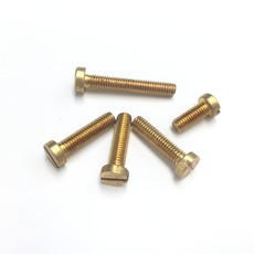 High quality M5X16 copper screw with hex nut cheese head slotted screw flat head machine screw