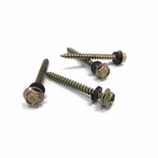 Hot Sell Galvanized White/Yellow Zinc Chicago Screws Hex Screw Tapping Point Washer Head Drilling With Epdm