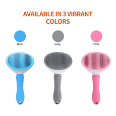 Hot-sale Self Cleaning Slicker Comb Pet Hair Stainless Steel Pin Grooming Brush Massage Deshedding tool for All Breeds Dogs Cats