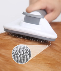 Hot-sale Self Cleaning Slicker Comb Pet Hair Stainless Steel Pin Grooming Brush Massage Deshedding tool for All Breeds Dogs Cats