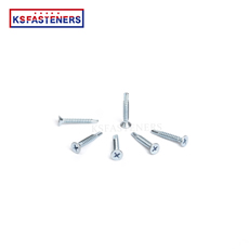 Hot selling white zinc countersunk head cross recessed screws Csk head self-drilling drywall screws