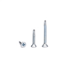 Hot selling white zinc countersunk head cross recessed screws Csk head self-drilling drywall screws