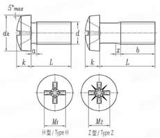 M2-M10 Stainless Steel DIN 7985 Cross Recessed Pan Head Phs Machine Screws 4.8 Grade SS Screw