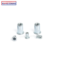 M6 M8 M10 M12 1/4 stainless steel A2 316 steel Flat round head knurling Nutsert Rivnut insert blind rivet nut ms zinc plated