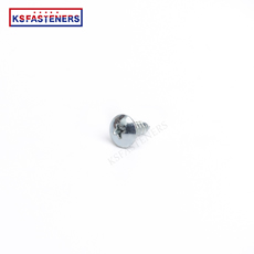 Manufactures White Zinc Plated Galvanized Wafer Head Phillips Drive Sharp Point M8 Self Tapping Screws With Serrated Tooth