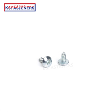 Manufactures White Zinc Plated Galvanized Wafer Head Phillips Drive Sharp Point M8 Self Tapping Screws With Serrated Tooth