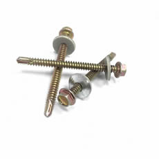 Sharp Point Fast Drill Screw Hex Washer Head Self With Grey Bonded Epdm Roofing