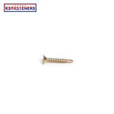 Yellow Zinc Flat Csk Head Cross Drive Wood Screw High Strength Self Tapping Screw Self Drilling Screw