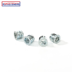 Cheap Price Zinc Alloy Type Wood Insert Nut M5 M6 M8  Furniture Nut Threaded For Wood Insert Nuts