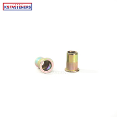 China Manufacturer Aluminium Flat Head Rivet Nut M3 M4 M5 M6 Stainless Steel Flat Reduced Head Rivet Nuts