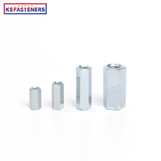 Fast Delivery Din6334 Long Hex Coupling Nut M6 M8 M10 Connecting Galvanized Stainless Steel Hex Coupling Long Nut