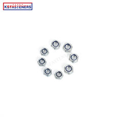 Hardware Fasteners Metal Stainless Steel M4 M6 M8 Galvanized DIN985 Hex Nylon Nuts Grade 4.8  8.8 Insert Lock Nut