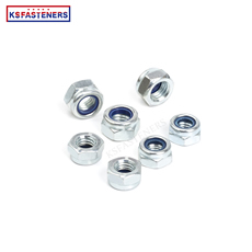 Hardware Fasteners Metal Stainless Steel M4 M6 M8 Galvanized DIN985 Hex Nylon Nuts Grade 4.8  8.8 Insert Lock Nut