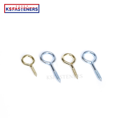 High Quality Durable Blue White Galvanized Carbon Steel Stainless Steel Self Tapping Screws Wooden Eye Hook Screws