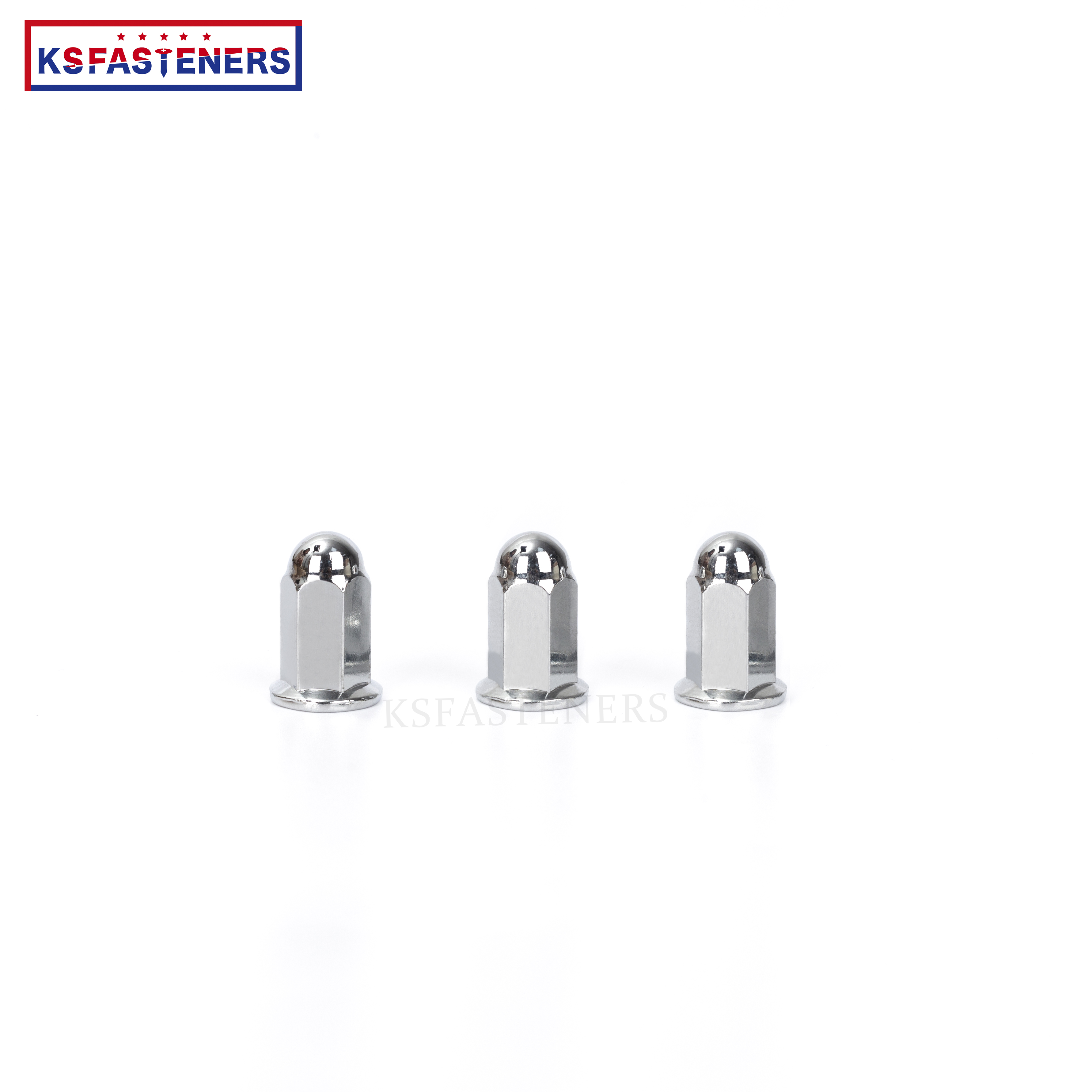Manufacturer Hex Flange Nut Zinc Plated 304 Stainless Steel A2-70 DIN 1587 1/4 20 M8 M6 Acorn Nuts Hex Domed  Nuts