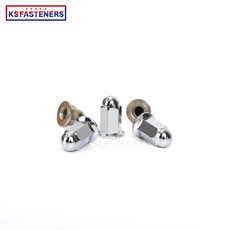 Manufacturer Hex Flange Nut Zinc Plated 304 Stainless Steel A2-70 DIN 1587 1/4 20 M8 M6 Acorn Nuts Hex Domed  Nuts