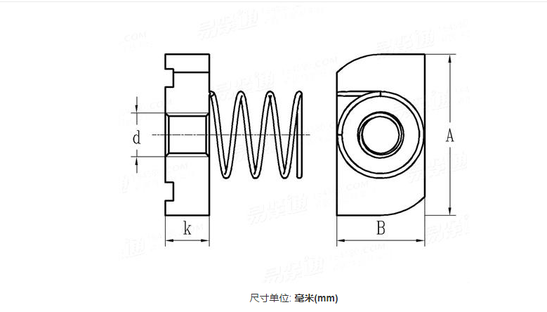 Stainless Steel Channel  t Slot Spring Nuts Nut with Spring and t8 anti Backlash Spring Loaded Nut